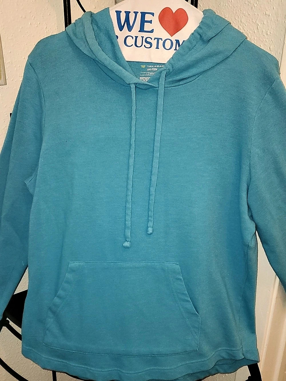 Womens Tek Gear DryTek Pullover Hoodie Blue Size Large
